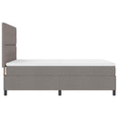 vidaXL Boxrugós ágy matracmal fejtámlával Tópszínű 140 x 190 cm szövet