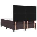 vidaXL Boxrugós ágy fejtámlával Sötét Barna 160 x 200 cm szövet