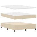 vidaXL Boxrugós ágy fejtámlával Krém 160 x 200 cm szövet