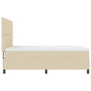 vidaXL Boxrugós ágy fejtámlával Krém 160 x 200 cm szövet