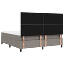vidaXL Boxrugós ágy matracmal fejtámlával Tópszínű 180 x 200 cm szövet