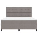 vidaXL Boxrugós ágy matracmal fejtámlával Tópszínű 180 x 200 cm szövet