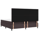 vidaXL Boxrugós ágy fejtámlával Sötét Barna 200 x 200 cm szövet