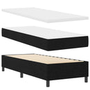 vidaXL Boxrugós ágy fejtámlával Fekete 80 x 200 cm szövet
