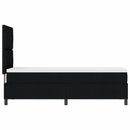 vidaXL Boxrugós ágy fejtámlával Fekete 80 x 200 cm szövet