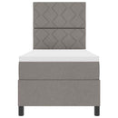 vidaXL Boxrugós ágy matracmal fejtámlával Tópszínű 80 x 200 cm szövet