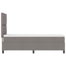 vidaXL Boxrugós ágy matracmal fejtámlával Tópszínű 80 x 200 cm szövet