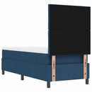 vidaXL Boxrugós ágy fejtámlával Kék 80 x 200 cm szövet