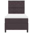 vidaXL Boxrugós ágy fejtámlával Sötét Barna 90 x 190 cm szövet