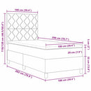 vidaXL Boxrugós ágy matracmal Sötét Barna 100 x 200 cm szövet