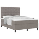 vidaXL Boxrugós ágy matracmal fejtámlával Tópszínű 160 x 200 cm szövet