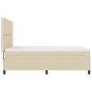 vidaXL Boxrugós ágy fejtámlával Krém 160 x 200 cm szövet