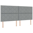 vidaXL Boxrugós ágy fejtámlával Világosszürke 200 x 200 cm szövet