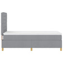 vidaXL Boxrugós ágy matracmal Világosszürke 90 x 190 cm szövet