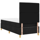vidaXL Boxrugós ágy matracmal fejtámlával Fekete 100 x 200 cm szövet