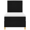 vidaXL Boxrugós ágy fejtámlával Fekete 100 x 200 cm szövet