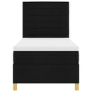 vidaXL Boxrugós ágy matracmal fejtámlával Fekete 100 x 200 cm szövet