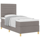 vidaXL Boxrugós ágy fejtámlával Tópszínű 100 x 200 cm szövet