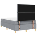 vidaXL Boxrugós ágy matracmal Világosszürke 120 x 190 cm szövet