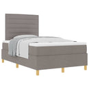 vidaXL Boxrugós ágy fejtámlával Tópszínű 120 x 190 cm szövet