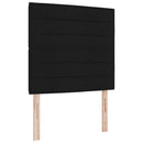 vidaXL Boxrugós ágy matracmal fejtámlával Fekete 120 x 200 cm szövet