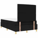 vidaXL Boxrugós ágy matracmal fejtámlával Fekete 120 x 200 cm szövet
