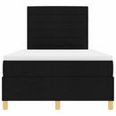 vidaXL Boxrugós ágy matracmal fejtámlával Fekete 120 x 200 cm szövet