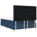 vidaXL Boxrugós ágy matracmal fejtámlával Kék 140 x 190 cm szövet