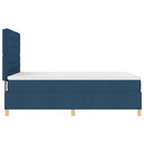 vidaXL Boxrugós ágy matracmal fejtámlával Kék 140 x 190 cm szövet