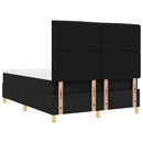 vidaXL Boxrugós ágy matracmal fejtámlával Fekete 140 x 200 cm szövet