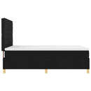 vidaXL Boxrugós ágy matracmal fejtámlával Fekete 140 x 200 cm szövet