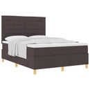 vidaXL Boxrugós ágy matracmal Sötét Barna 160 x 200 cm szövet
