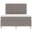 vidaXL Boxrugós ágy fejtámlával Tópszínű 160 x 200 cm szövet