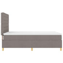 vidaXL Boxrugós ágy fejtámlával Tópszínű 160 x 200 cm szövet