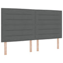 vidaXL Boxrugós ágy matracmal Sötétszürke 180 x 200 cm szövet