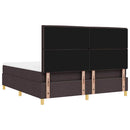vidaXL Boxrugós ágy matracmal Sötét Barna 180 x 200 cm szövet