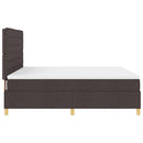 vidaXL Boxrugós ágy matracmal Sötét Barna 180 x 200 cm szövet