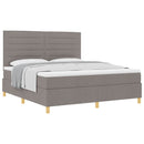 vidaXL Boxrugós ágy fejtámlával Tópszínű 180 x 200 cm szövet