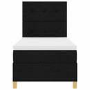 vidaXL Boxrugós ágy fejtámlával Fekete 80 x 200 cm szövet