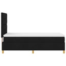 vidaXL Boxrugós ágy fejtámlával Fekete 80 x 200 cm szövet