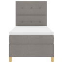 vidaXL Boxrugós ágy matracmal fejtámlával Tópszínű 90 x 190 cm szövet
