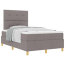 vidaXL Boxrugós ágy fejtámlával Tópszínű 120 x 190 cm szövet