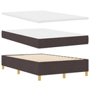 vidaXL Boxrugós ágy fejtámlával Sötét Barna 120 x 200 cm szövet