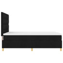 vidaXL Boxrugós ágy matracmal fejtámlával Fekete 140 x 200 cm szövet