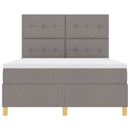 vidaXL Boxrugós ágy matracmal fejtámlával Tópszínű 160 x 200 cm szövet