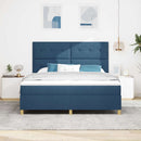 vidaXL Boxrugós ágy fejtámlával Kék 180 x 200 cm szövet