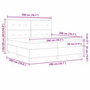 vidaXL Boxrugós ágy matracmal fejtámlával Fekete 200 x 200 cm szövet