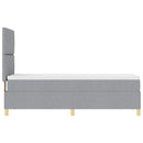 vidaXL Boxrugós ágy fejtámlával Világosszürke 80 x 200 cm szövet