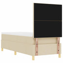 vidaXL Boxrugós ágy fejtámlával Krém 80 x 200 cm szövet