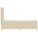 vidaXL Boxrugós ágy fejtámlával Krém 80 x 200 cm szövet